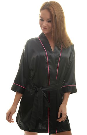 Dámske saténové kimono - 01