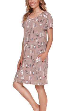 Dámska nočná košeľa TCB.9701 BEIGE